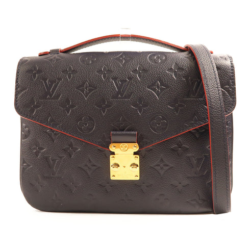 LOUIS VUITTON LV GHW Pochette Metis 2 Way Bag M44071 Monogram Empreinte Navy v4