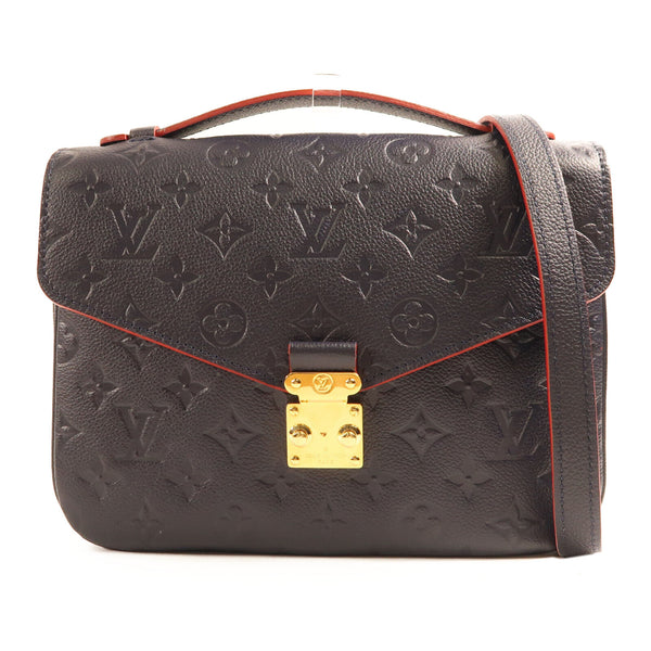 LOUIS VUITTON LV GHW Pochette Metis 2 Way Bag M44071 Monogram Empreinte Navy v4