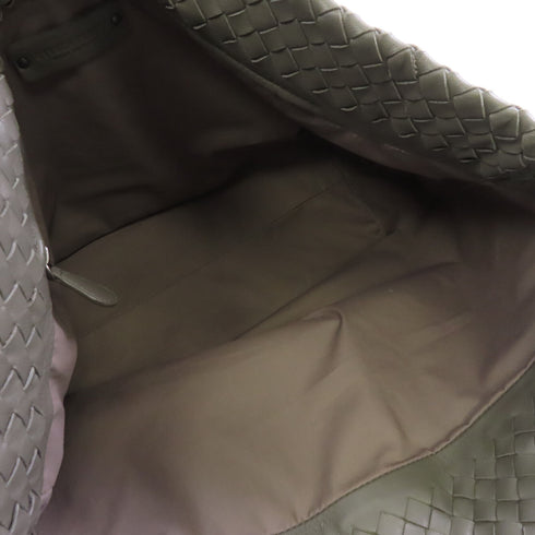 BOTTEGA VENETA BV Shoulder Bag Handbag Lambskin Leather Grey Gray