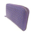 BOTTEGA VENETA BV Zipper Long Wallet Intrecciato Leather Purple