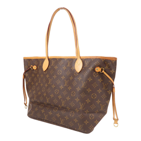 LOUIS VUITTON LV GHW Neverfull MM Shoulder Tote Bag M40156 Monogram Brown v1