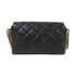 CHANEL Quilted CC GHW 19 Chain Shoulder Bag Lambskin Leather Black