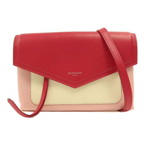 GIVENCHY SHW Crossbody Shoulder Bag BB05462784 Calfskin Leather Pink/White
