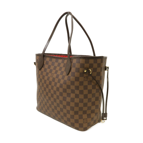 LOUIS VUITTON LV GHW Neverfull MM Tote Shoulder Bag N51105 Damier Ebene Brown