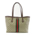 GUCCI GG GHW Shoulder Tote Bag 631685 Coated Canvas Brown