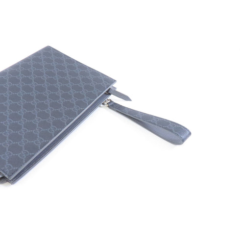 GUCCI GG SHW GG Supreme Clutch Second Bag Coated Canvas Gray