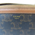 CELINE GHW Chain Shoulder Bag Pouch PVC Coated Canvas Brown