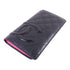 CHANEL Quilted CC Cambon Long Wallet Calfskin Leather Black Pink