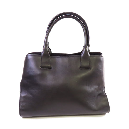 TOD’S SHW Tote Bag Shoulder Bag Calfskin Leather Black