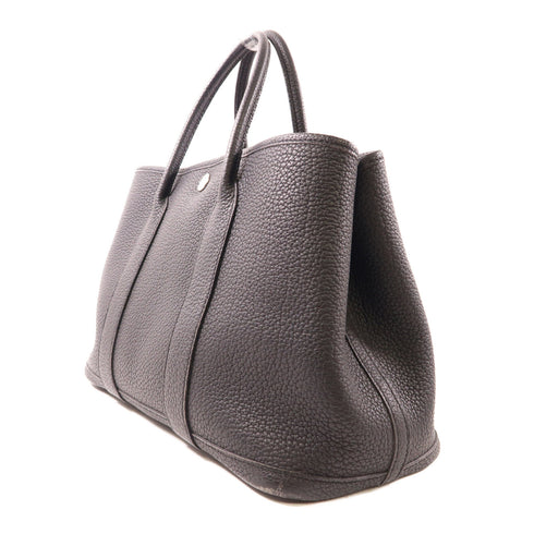 HERMES SHW Garden Party TPM Handbag Negonda Leather Noir Black