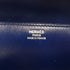 HERMES PHW Egee Clutch Bag Pouch Tadelake Leather Stamp R Bleu Saphir Blue