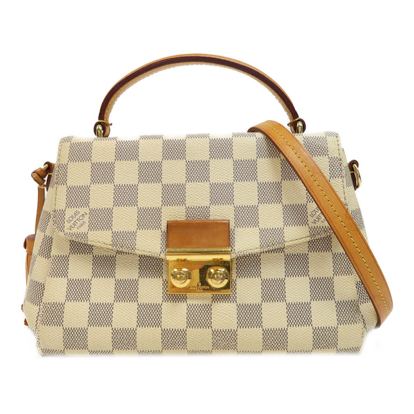 LOUIS VUITTON LV GHW Croisette 2 Way Bag N41581 Damier Azur White