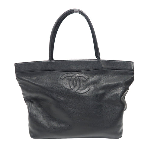 CHANEL CC GHW Shoulder Bag Tote Bag Caviar Leather Black