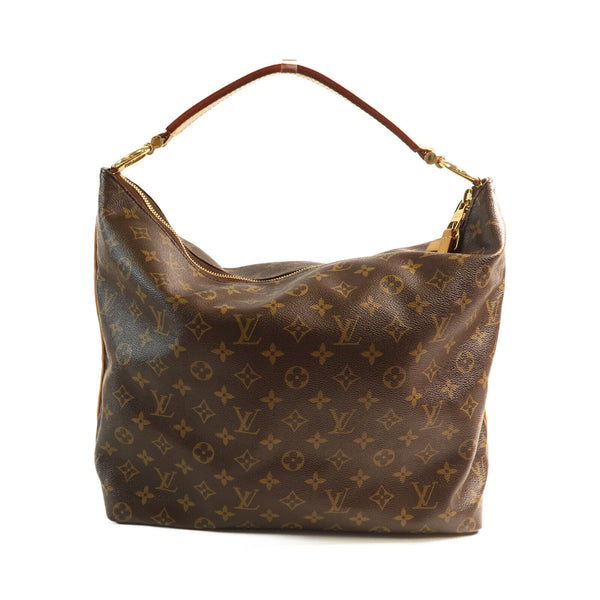 LOUIS VUITTON LV GHW Sully MM Gold Shoulder Bag Monogram M40587 Brown