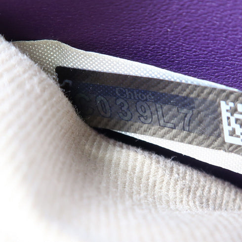 Chloe GHW Mini C Bag 2 Way Bag Calfskin Leather Purple