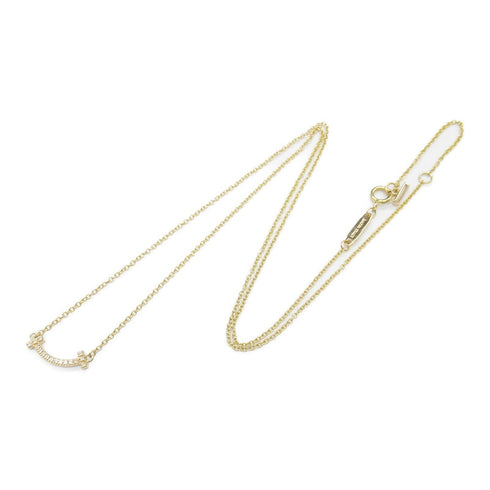 TIFFANY&CO T Smile Mini Diamond Necklace 18K Pink Gold