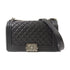 CHANEL CC SHW Boy 25 Chain Shoulder Bag Lambskin Leather Black v1