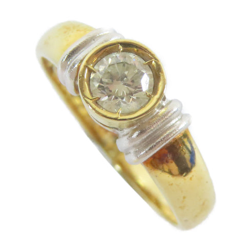 FINE JEWELRY 0.30ct Diamond Ring 18K Yellow Gold US#5.25