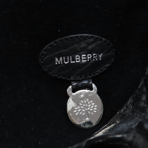 MULBERRY SHW Icon Bag Handbag Calfskin Leather Black