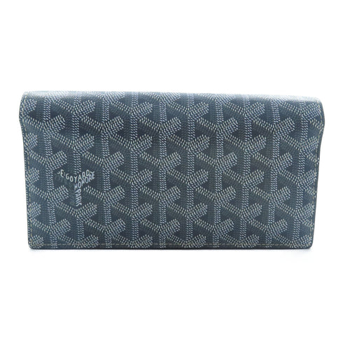 GOYARD Long Wallet Coated Canvas Gray