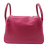 HERMES PHW Lindy 30 2 Way Shoulder Handbag Evercolor Leather Rose Purple