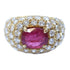 Fine Jewelry 2.864ct Ruby 2.08ct Diamond Ring US#8.25 10.6g 18K Yellow Gold