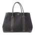 HERMES PHW Garden Party PM Handbag Canvas Black