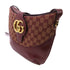 GUCCI GHW GG Marmont Arli Shoulder Bag GG Canvas Calfskin Leather 568857 Brown
