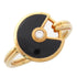 CARTIER Amulet de Cartier Onyx/Dia Ring XS 18K Rose Gold US#5.25/Cartier#50