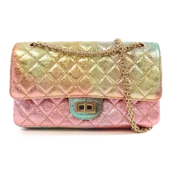 CHANEL CC GHW 2.55 Chain Shoulder Bag A37586 Calfskin Leather