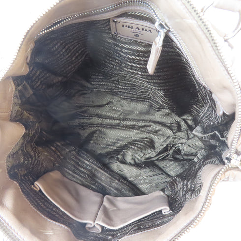 PRADA SHW 2 Way Bag BN1935 Lambskin Leather Brown