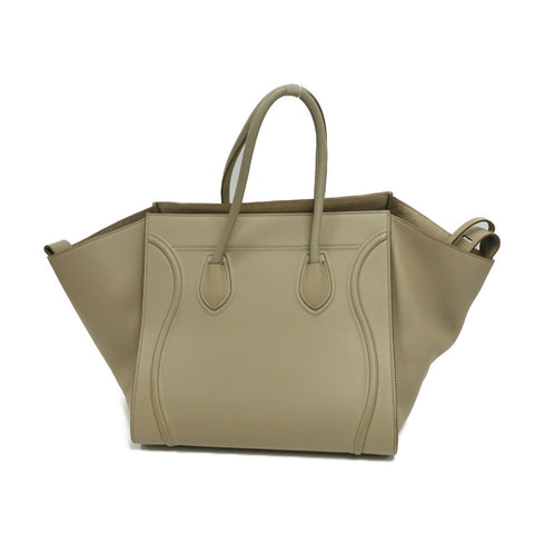 CELINE GHW Hand Bag Handbag Calfskin Leather 169953 Grey