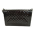 CHANEL Quilted CC GHW Boy 28 Chain Shoulder Bag Patent Leather Black