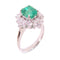 FINE JEWELRY 1.71ct Emerald 0.82ct Diamond Ring US#6 PT950 Platinum