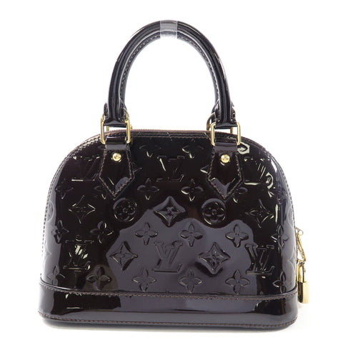 LOUIS VUITTON LV GHW Alma BB 2 Way Shoulder Handbag M91678 Vernis Burgundy v1