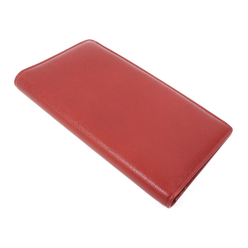 CHANEL CC SHW Long Wallet Calfskin Leather Red v1
