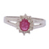 JEWELRY Ruby Diamond Ring 18K White Gold US#6.75