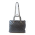 CHANEL Quilted CC SHW Chain Tote 2 Way Shoulder Bag Leather Black