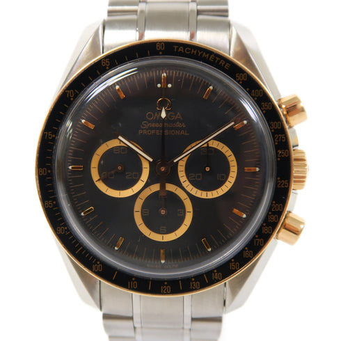 OMEGA Speedmaster Manual Watch 3366.51 (Year 2007) 18K Yellow Gold Steel Black