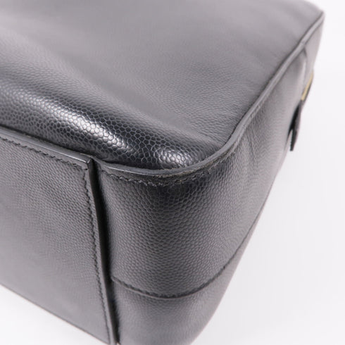 SAINT LAURENT YSL GHW 2 Way Shoulder Bag Handbag 342605 Calfskin Leather Black