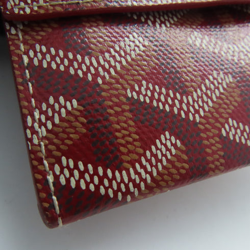 GOYARD Card Case Coated Canvas Red