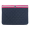 CHANEL Quilted CC SHW Clutch Bag Pouch Canvas Blue