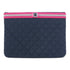 CHANEL Quilted CC SHW Clutch Bag Pouch Canvas Blue