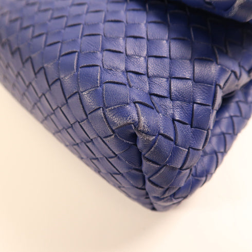 BOTTEGA VENETA BV GHW Chain Shoulder Bag Leather Blue