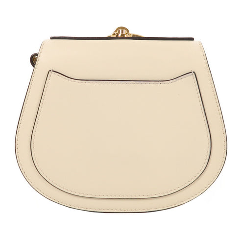 Chloe GHW Nile Shoulder Bag Calfskin Leather White