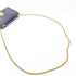 CHRISTIAN DIOR CD GHW Wallet On Chain Shoulder Bag Patent Leather Navy/Gold