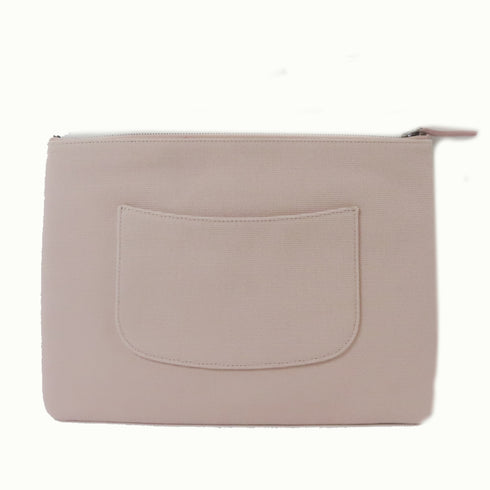 CHANEL CC Pouch Canvas Pink