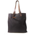 HERMES PHW Etriviere Shopping Tote Shoulder Bag 062304CK Canvas Black Brown