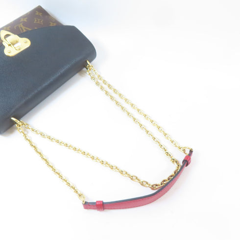 LOUIS VUITTON LV Saint Placide Chain Shoulder Bag M43714 Monogram Brown/Black