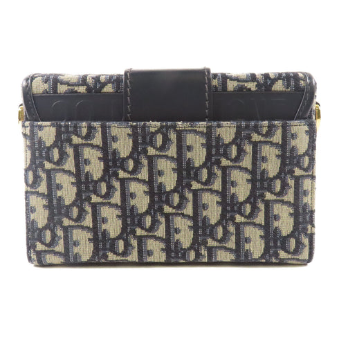 CHRISTIAN DIOR CD GHW 30 Montaigne 2 Way Shoulder Bag Canvas/Leather Navy